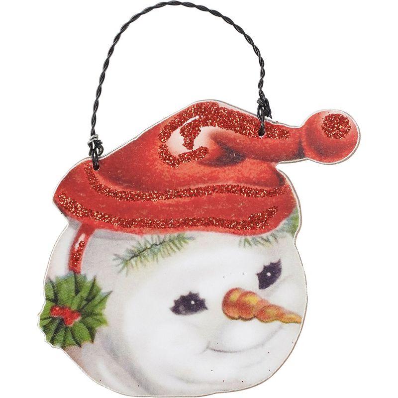 Primitives by Kathy Vintage Snowmen Christmas Ornament Set