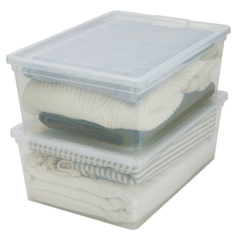 Simplify Simplify 4 Pack Stackable Storage Bins with Lids in Clear