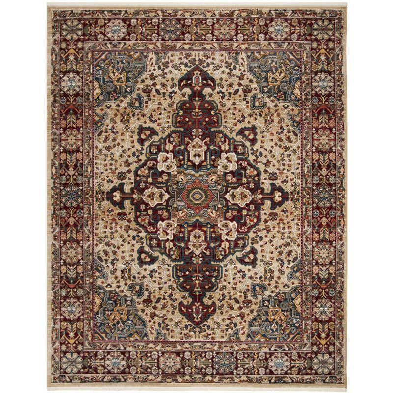 Kashan KSN305 Power Loomed Area Rug - Ivory/Red - 9'x12'6" - Safavieh