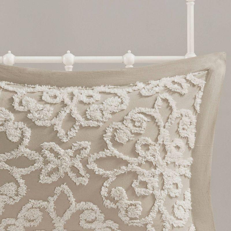 Kelly Clarkson Home Emberly Tufted 100% Cotton Sateen Coverlet Set in Farmhouse Style