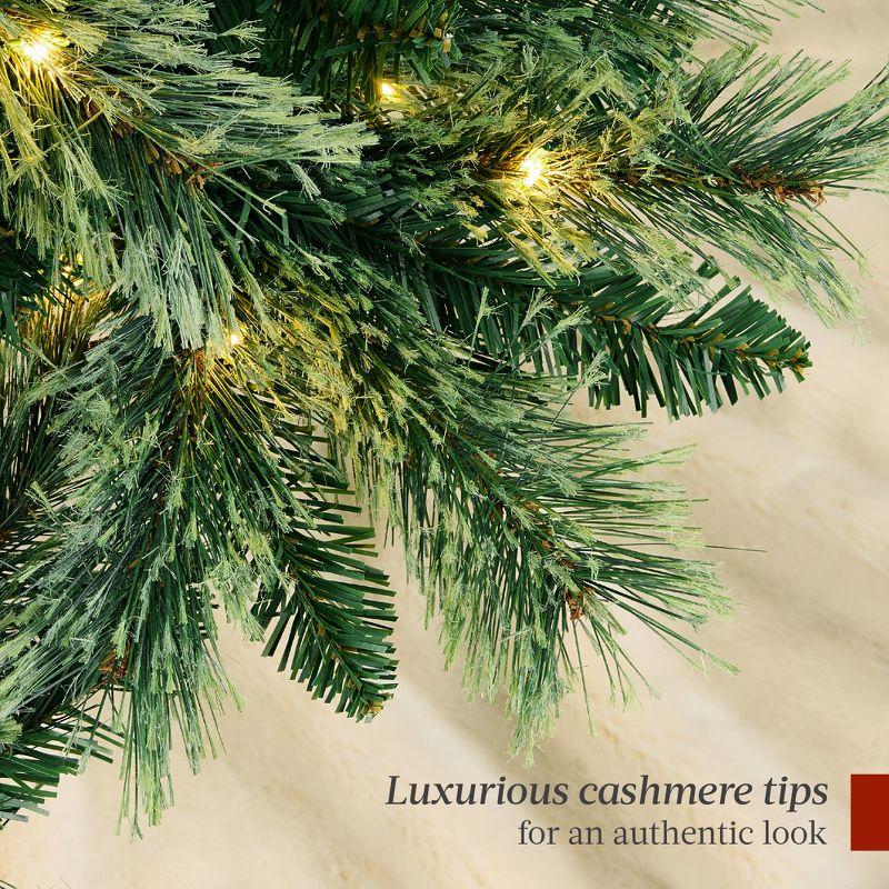 Best Choice Products 7.5ft Pre-Lit Cashmere Christmas Tree Holiday Decor w/ Cordless Connection, 2-in-1 LED Lights