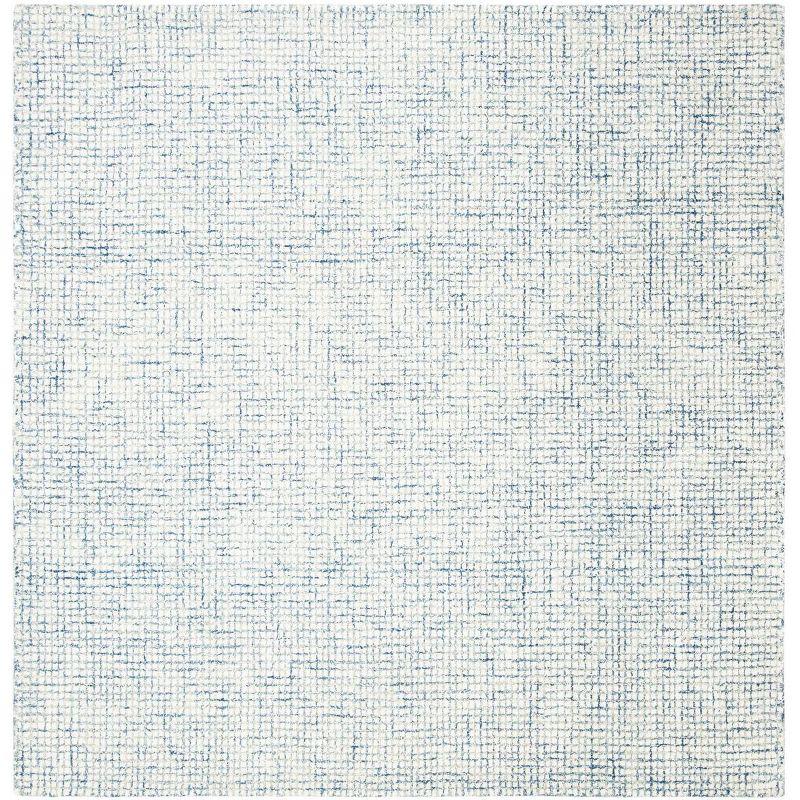 Abstract ABT470 Handmade Indoor Area Rug - Ivory/Blue - 8'x8' - Safavieh