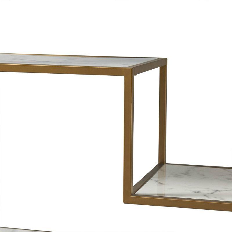 Mercer41 Carbone Marble-Look 5-Tier Display Bookcase Shelf