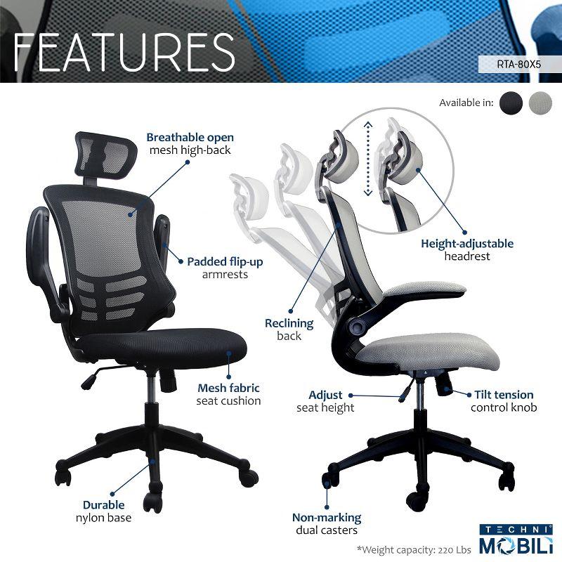 Task Chair - Techni Mobili: Back, Adjustable, Swivel