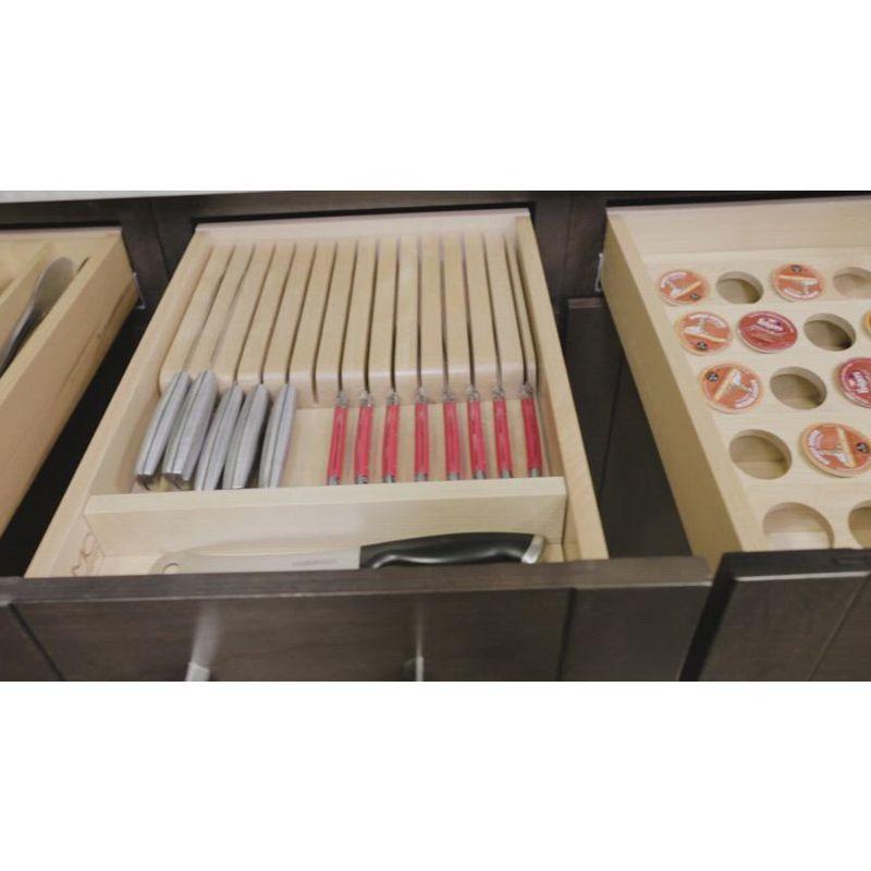 Rev-A-Shelf Rev-A-Shelf Dual Row Trimmable Knife Block Drawer Organizer Insert