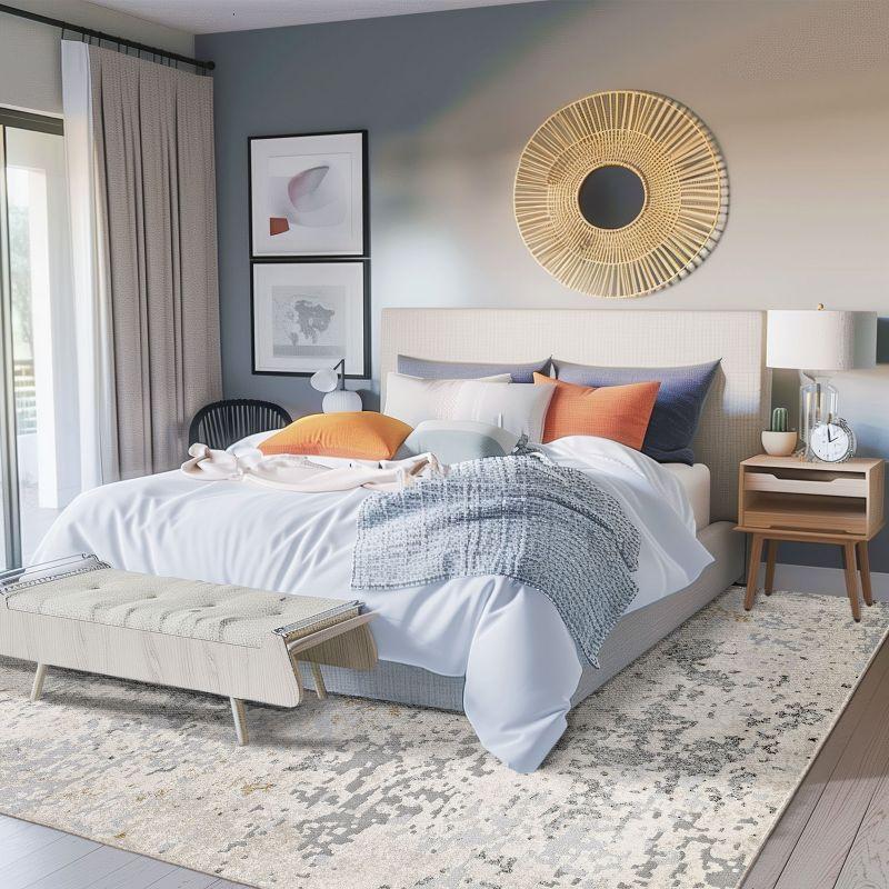 Nuloom Chastin Abstract 6 Square Indoor Area Rug for Living Room Bedroom Dining Room Kitchen, Beige/Grey