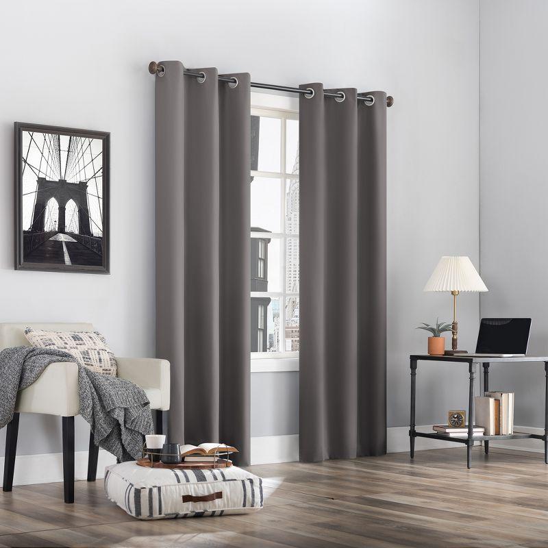 Sun Zero Blackout Cyrus Thermal Grommet Curtain Panel