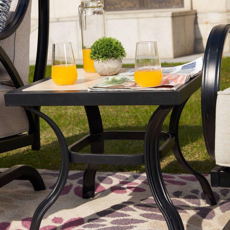 3pc Steel Patio Seating Sets - Lokatse