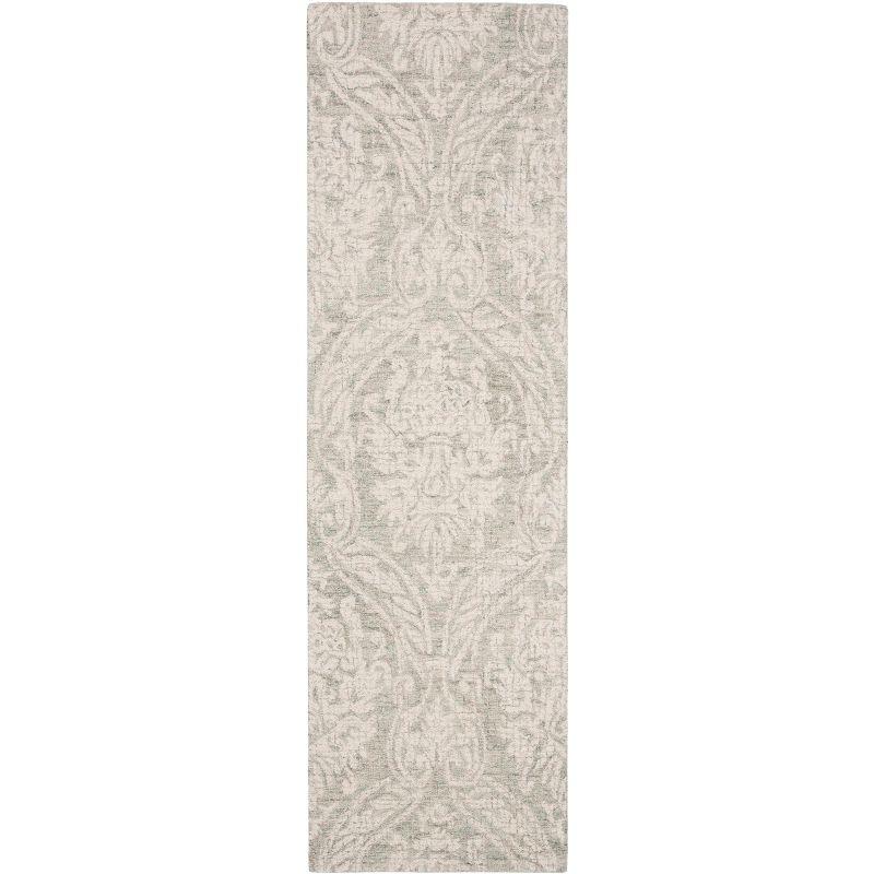 Abstract ABT204 Handmade Indoor Runner - Grey/Ivory - 2'-3"x6' - Safavieh