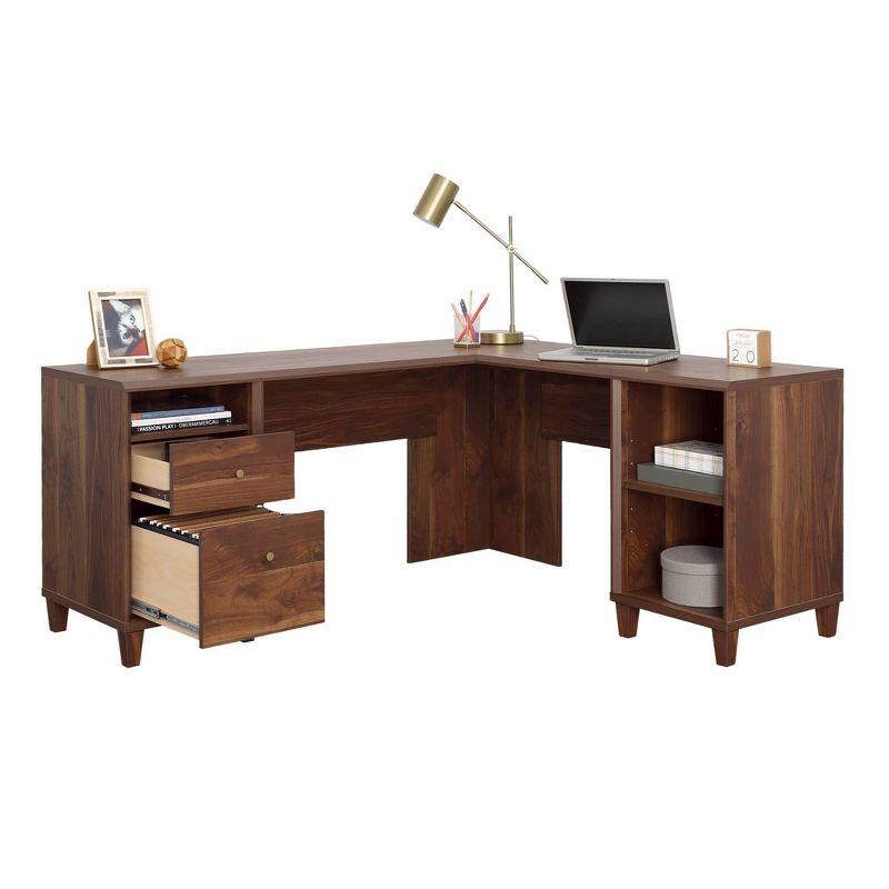 Sauder Willow Place L Desk Grand Walnut