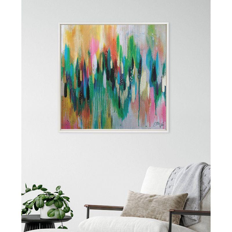 Kate & Laurel All Things Decor 30"x30" Sylvie Brushstroke 155 Framed Canvas Art: Abstract Decor