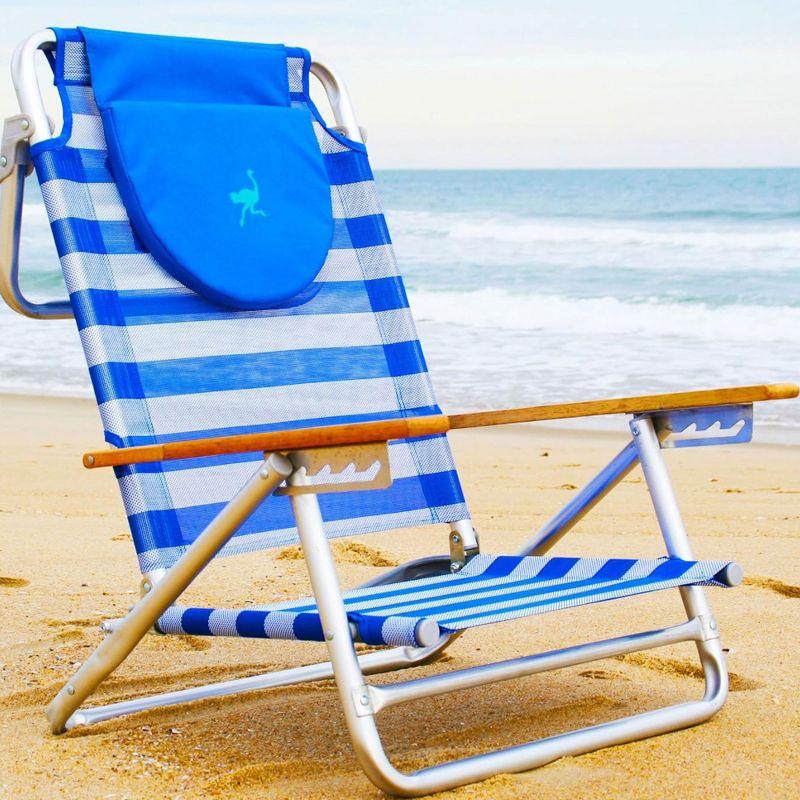 Ostrich South Beach Sand Chair, Portable Outdoor Camping Pool Recliner