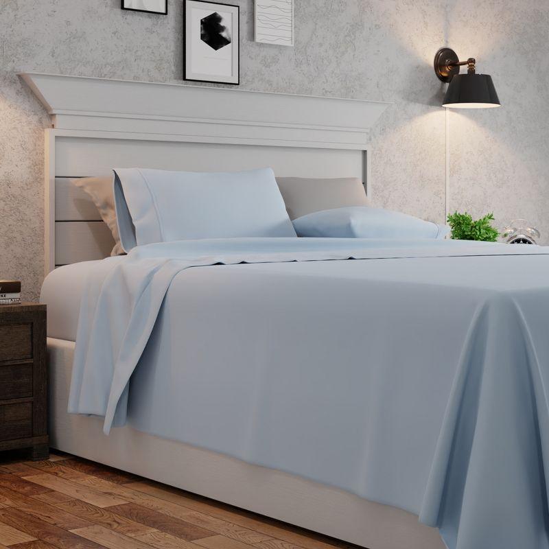 Color Sense 100% Cotton Percale Weave Double Brushed and Extra Warm Flannel Sheet Set