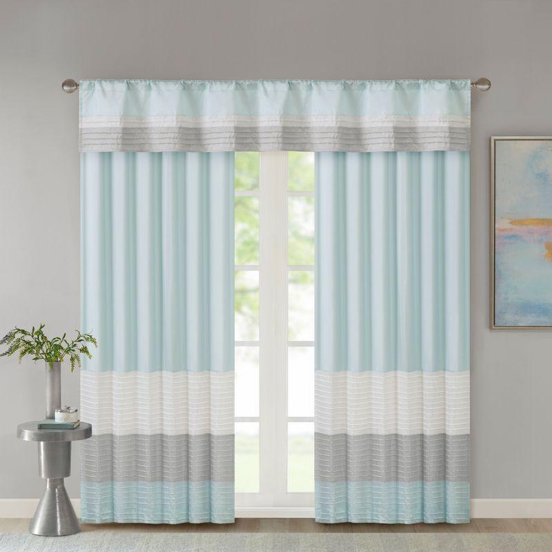 Madison Park Amherst Polyoni Pintuck Window Valance