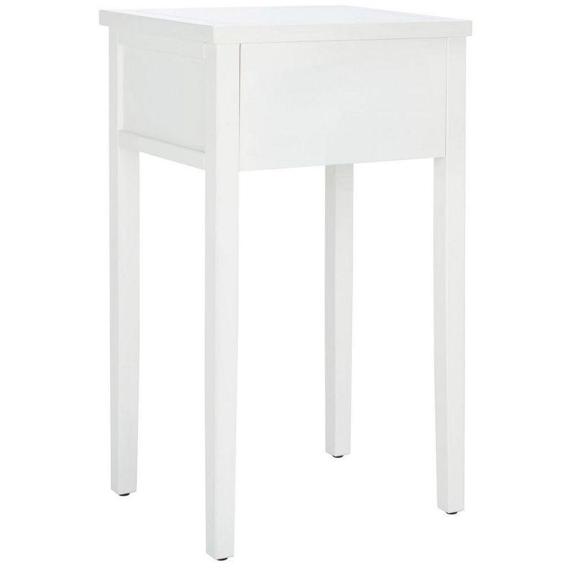 Abel Nightstand with Storage Drawers - White - Safavieh.
