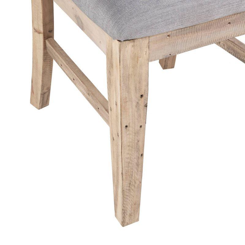 Ink+Ivy Set of 2 Sonoma Dining Side Chair Natural/Gray: Upholstered, Wood Frame, Foam Cushion