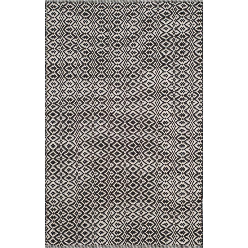 Montauk MTK716 Hand Woven Indoor Accent Rug - Ivory/Black - 3'x5' - Safavieh
