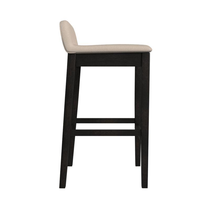 Maydena Barstool Black - Hillsdale Furniture: Non-Swivel, Counter Height, Low Back, Wood Legs