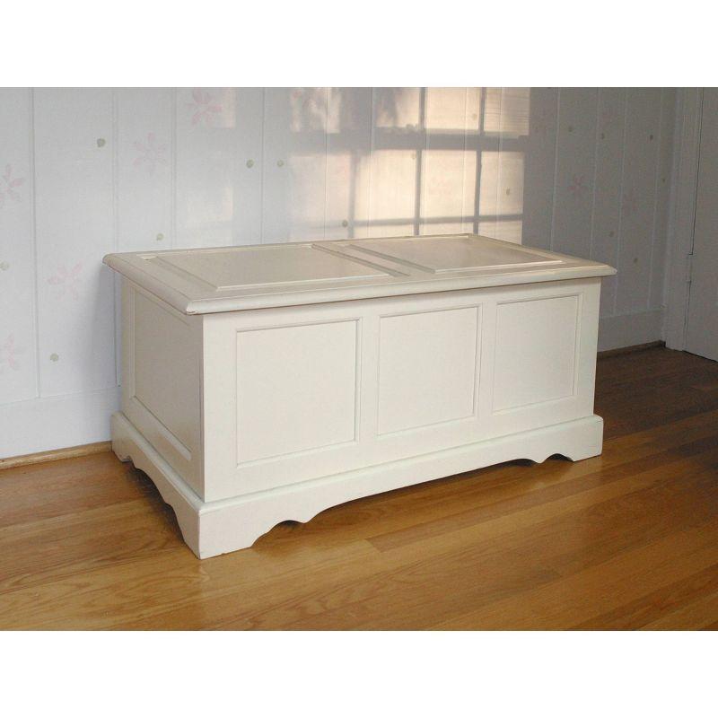 Carolina Living Hayden Blanket Chest Antique Ivory: Adult Assembly, Wood Frame, 100 lb Capacity