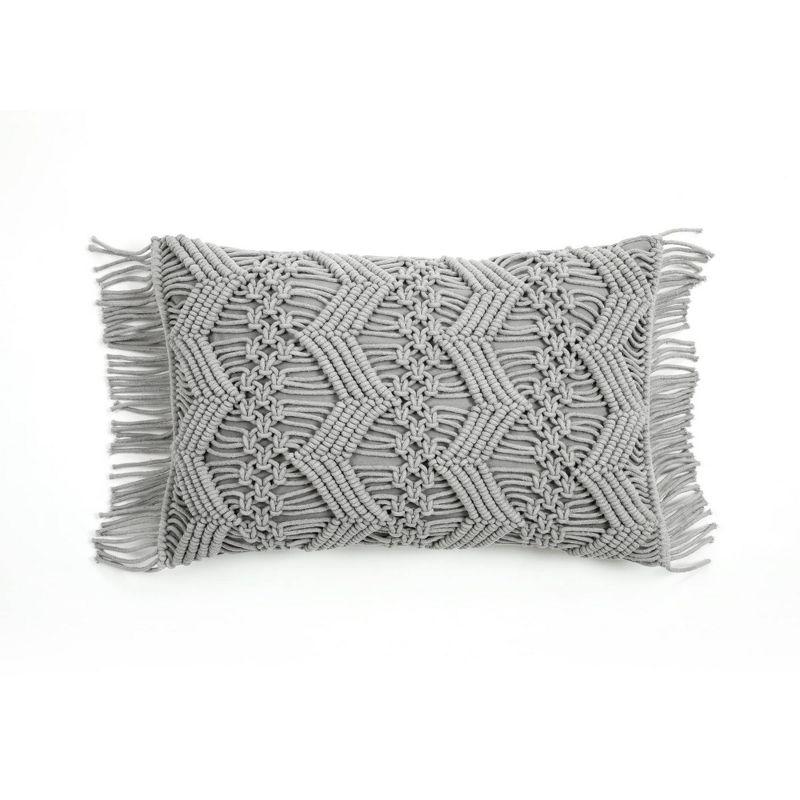 Lush Decor 100% Cotton Lumbar Rectangular Pillow Cover