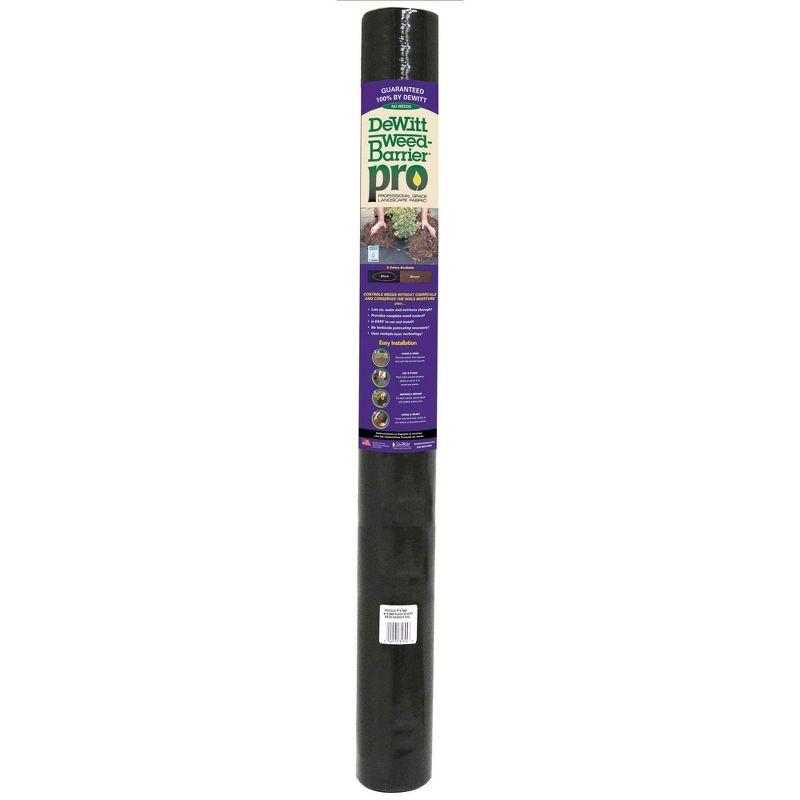 Pro 3-Oz Black Polypropylene 48.2'' Weed Barrier Landscape Fabric