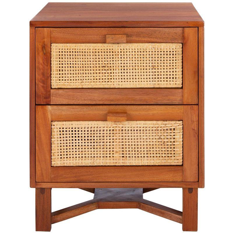 Hedwig 2 Drawer Nightstand - NST4007 - Natural - Safavieh