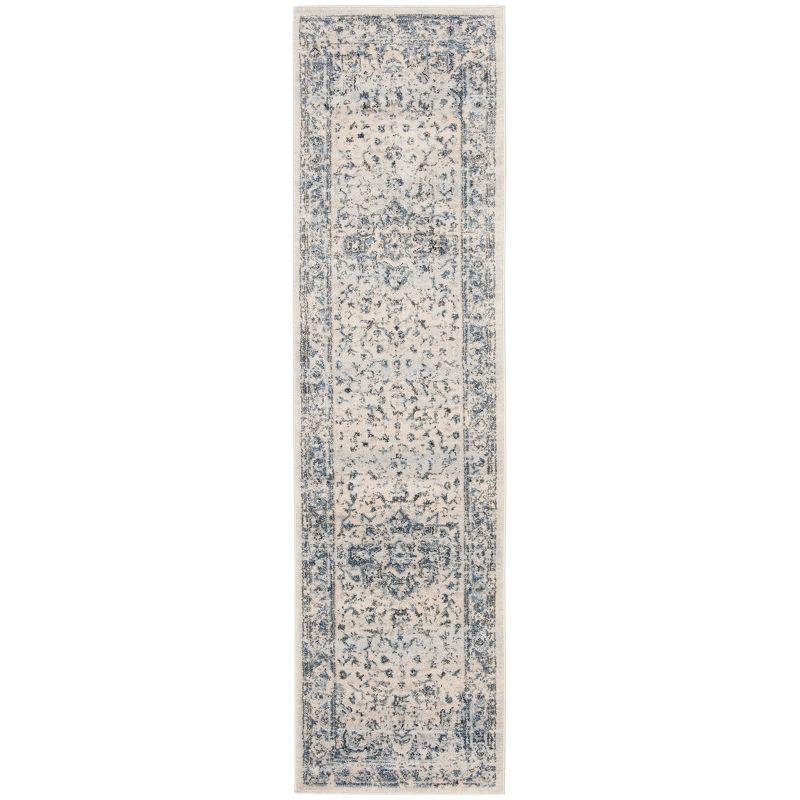 Charleston CHL411 Loomed Indoor Runner Rug - Ivory/Navy - 2'x8' - Safavieh