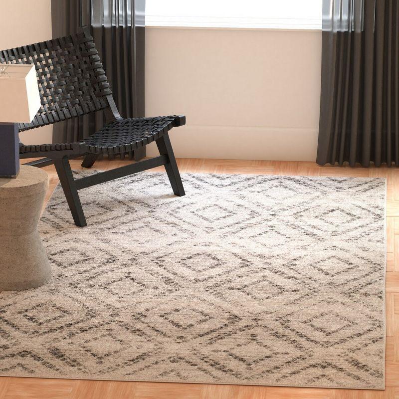 Adirondack ADR131 Machine Made Indoor Runner - Light Grey/Grey - 2'-6"x10' - Safavieh