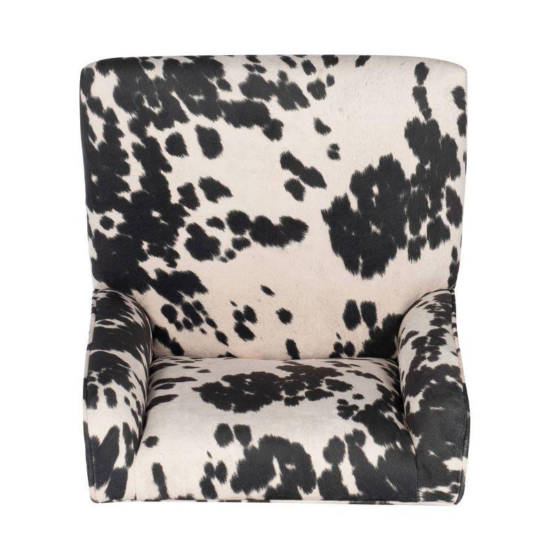 Draper Executive Swivel Office Chair in Black & White Cowhide Print