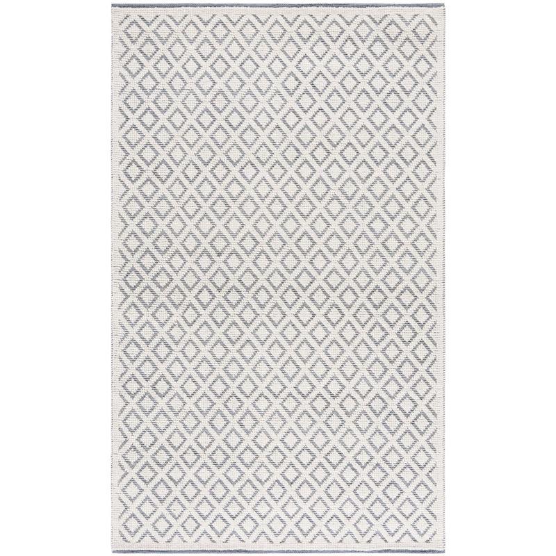 Vermont VRM304 Hand Woven Indoor Accent Rug - Ivory/Blue - 3'x5' - Safavieh