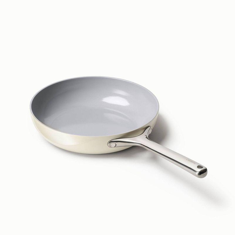 Cream 10.5" Stainless Steel Ceramic Nonstick Fry Pan