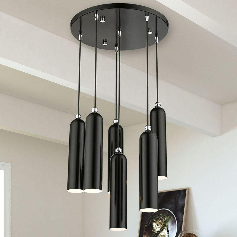 Livex Lighting Ardmore 6 - Light Pendant in  Shiny Black
