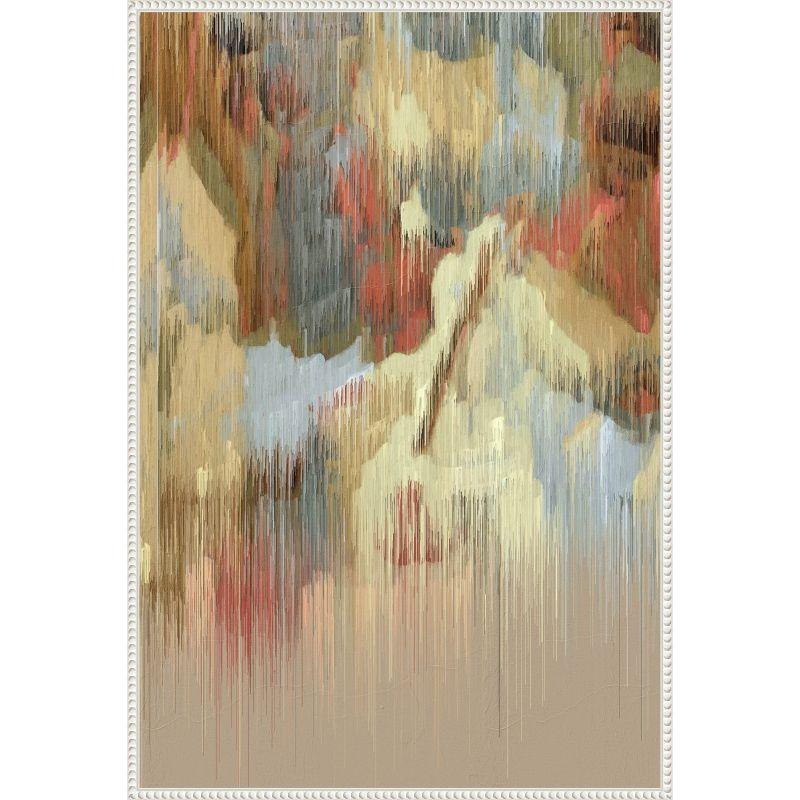 Summer Abstract Beaded Framed Canvas Wall Art