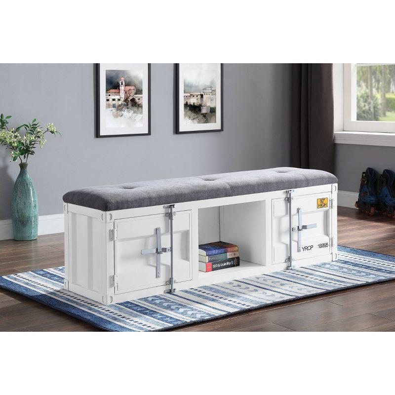 Acme Cargo Fabric Upholstered Storage Bench