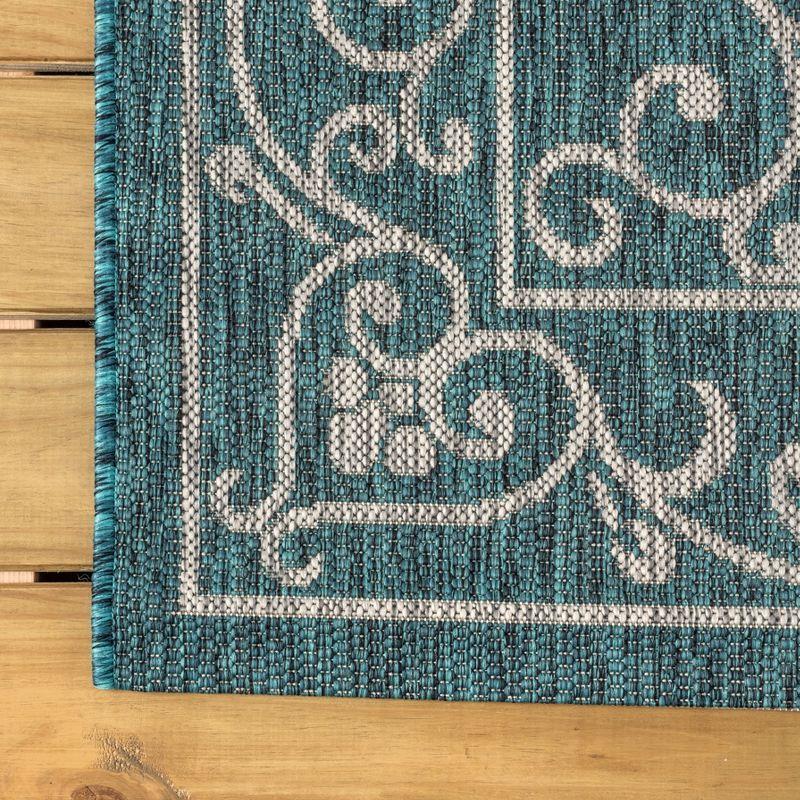 Charleston Vintage Filigree Textured Weave Indoor/Outdoor Area Rug  - JONATHAN Y