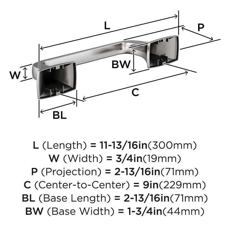 Highland Ridge Chrome 9 inch Wall Mounted Towel Bar