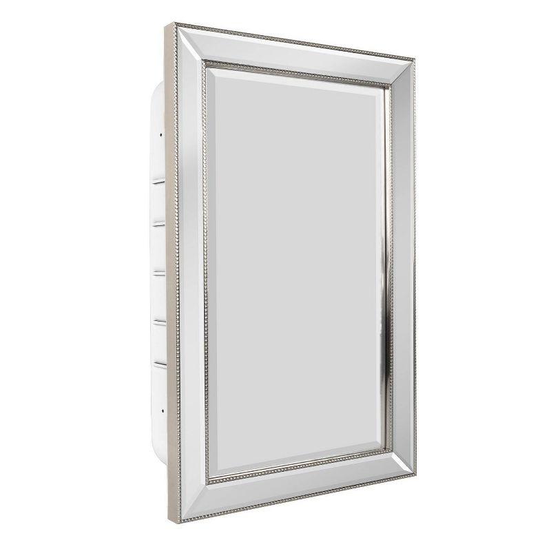 16" x 26" Metro Beaded Recessed Medicine Cabinet - Head West: Wall Mount, Polystyrene Frame, 3 Shelves