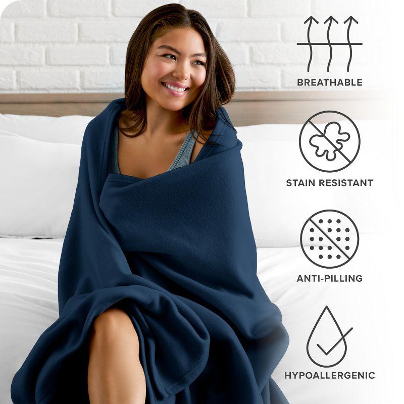 Bare Home Lightweight Polar Fleece Blanket