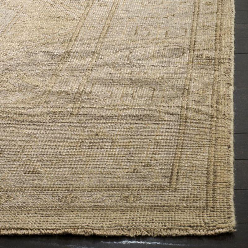 Hand-Knotted Gray and Beige Wool 6' x 9' Area Rug