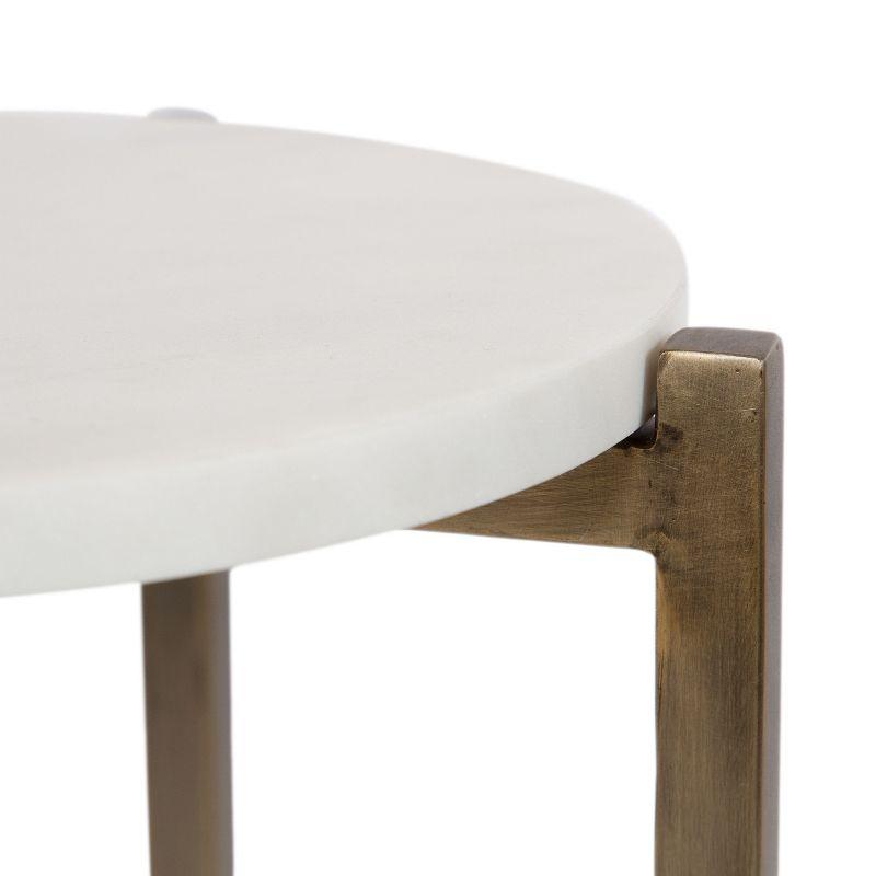 Kate and Laurel Moxley  Metal Tea Table, 11x11x25, Walnut Brown