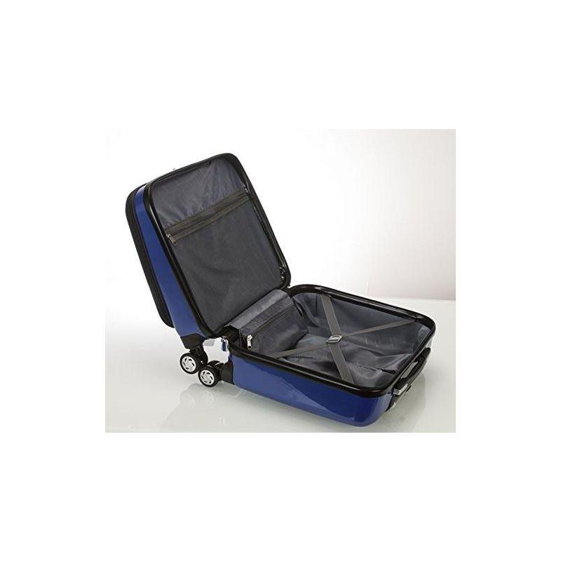 Rockland Revolution Hardside Rolling Computer Case Blue Carry-On 17-Inch