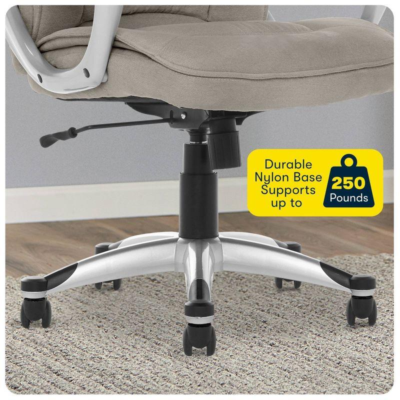 Serta Hannah Executive Ergonomic Office Chair with Lumbar Support and Pillowed Headrest