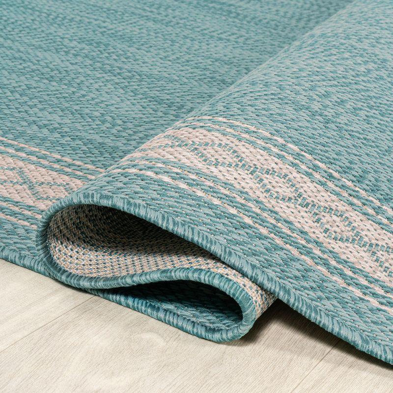 Lucia Classic Diamond Border Indoor/Outdoor Area Rug - JONATHAN Y