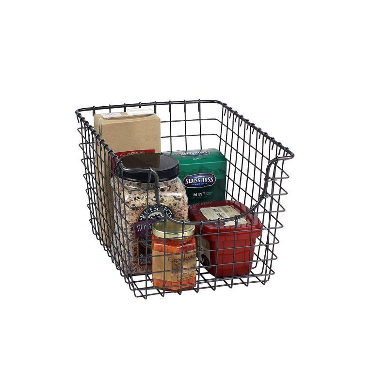 Spectrum Diversified Scoop Small Basket Dark Silver