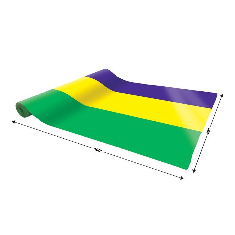 Beistle Mardi Gras Table Roll, 40" x 100', (1/Pkg) Multicolored