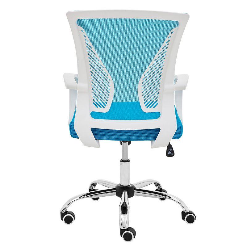 Modern Home Zuna Mid-Back Office Chair - White/Aqua