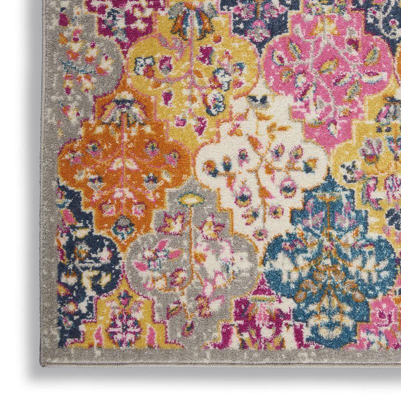 Multicolor Floral Tufted Synthetic Runner Rug, 2'2" x 7'6"