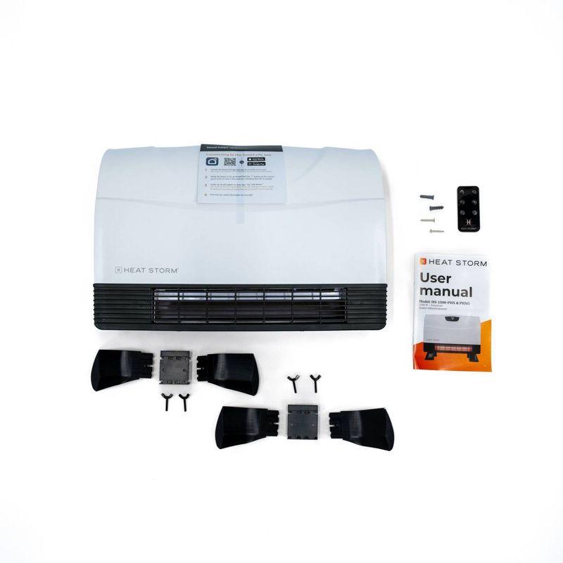 Heat Storm Heat Storm 1500 Watt Infrared WiFi enabled, wall mount  electric space heater with digital thermostat, remote - Smart Line