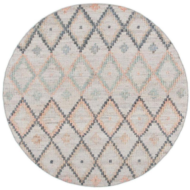 Kilim KLM753 Hand Loomed Area Rug - Beige/Gold - 5' round - Safavieh.