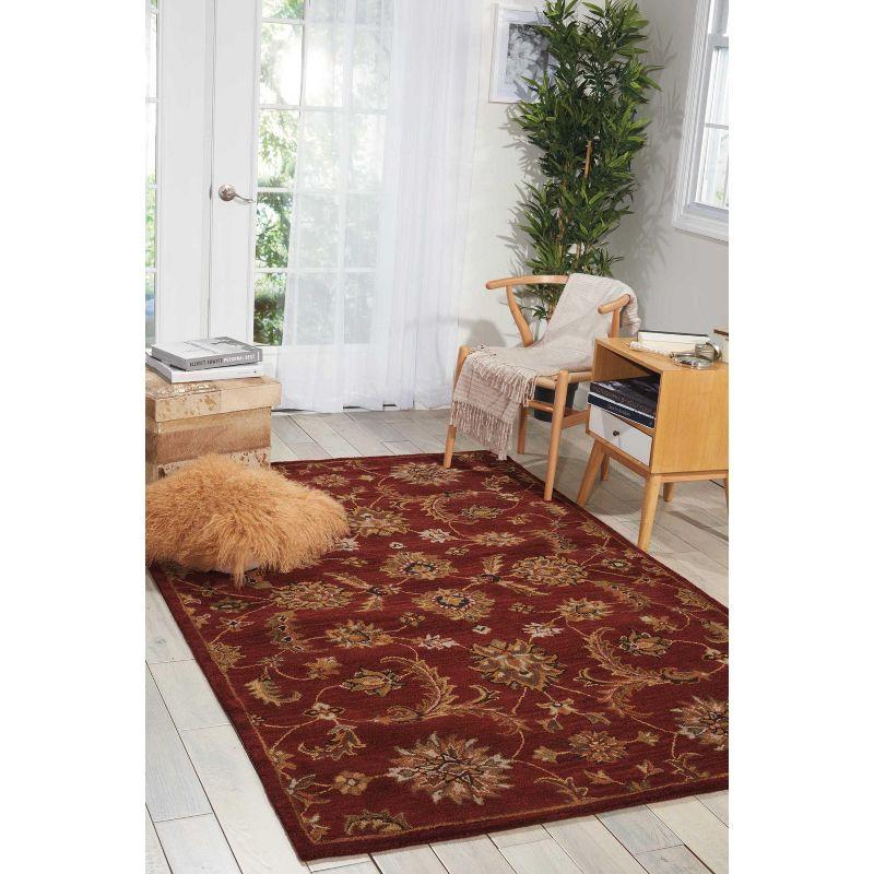 Handmade Brick Wool Tufted 4' x 6' Area Rug